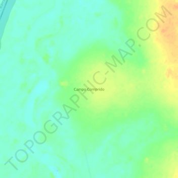 Mapa topográfico Campo Comprido, altitud, relieve
