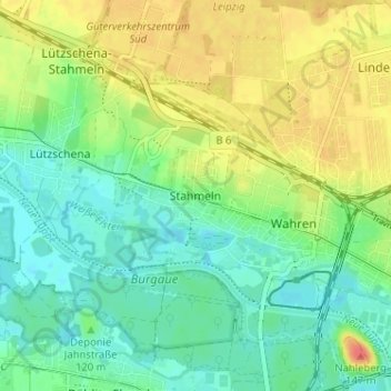 Mapa topográfico Stahmeln, altitud, relieve