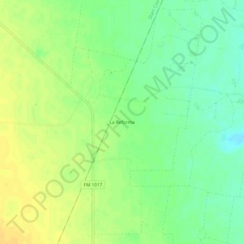 Mapa topográfico La Reforma, altitud, relieve