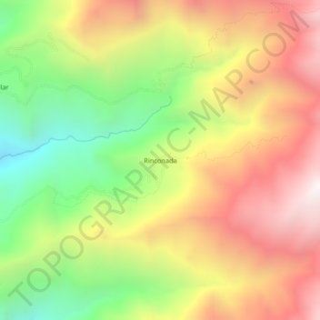 Mapa topográfico Rinconada, altitud, relieve