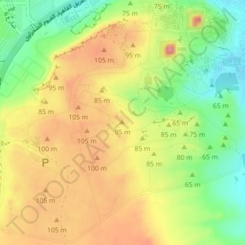 Mapa topográfico Photo point of Pyramids, altitud, relieve
