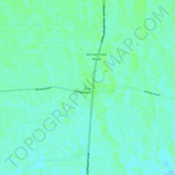 Mapa topográfico Munda, altitud, relieve