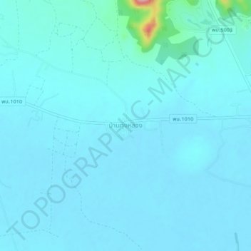 Mapa topográfico Ban Thung Luang, altitud, relieve