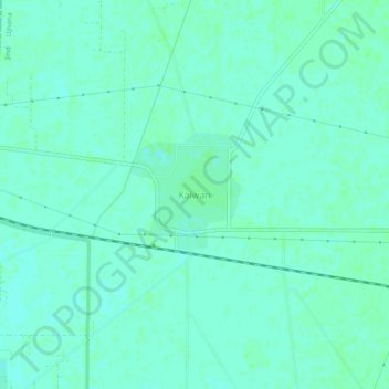 Mapa topográfico Kalwan, altitud, relieve