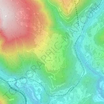 Mapa topográfico Spinges - Spinga, altitud, relieve
