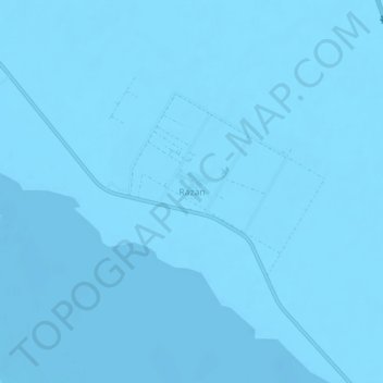 Mapa topográfico Razan, altitud, relieve