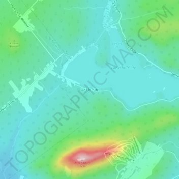 Mapa topográfico Lac-à-la-Truite, altitud, relieve