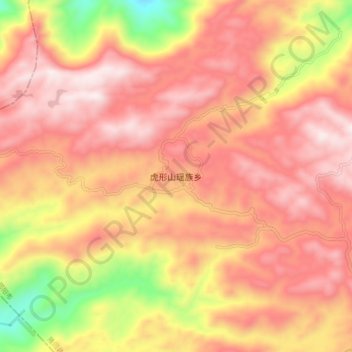 Mapa topográfico Huxingshan, altitud, relieve