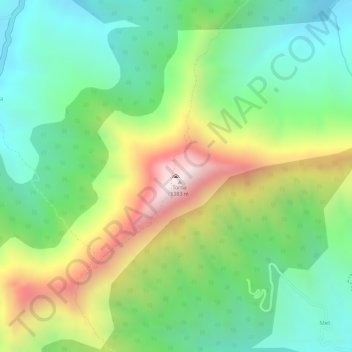 Mapa topográfico Torna, altitud, relieve