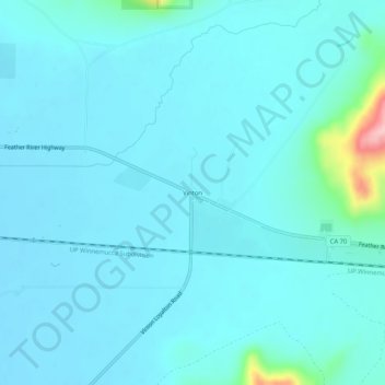 Mapa topográfico Vinton, altitud, relieve