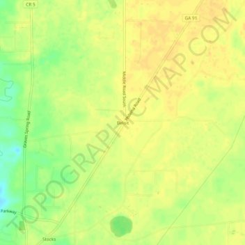 Mapa topográfico Beloit, altitud, relieve