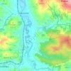 Mapa topográfico Siedlisko, altitud, relieve