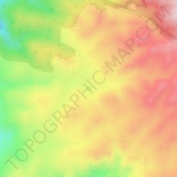Mapa topográfico Case Spring, altitud, relieve