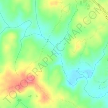 Mapa topográfico Morgantown Baptist Association Dam, altitud, relieve