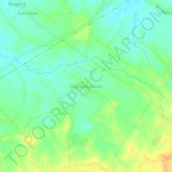 Mapa topográfico Hambabauran, altitud, relieve
