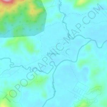 Mapa topográfico Momunu, altitud, relieve