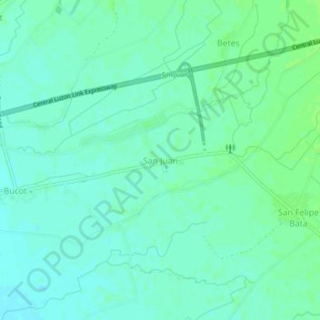 Mapa topográfico San Juan, altitud, relieve