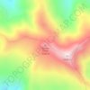 Mapa topográfico Ganga Choti, altitud, relieve
