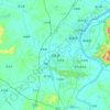 Mapa topográfico Ji'an County, altitud, relieve