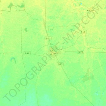 Mapa topográfico Badin, altitud, relieve