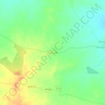 Mapa topográfico Talwade, altitud, relieve