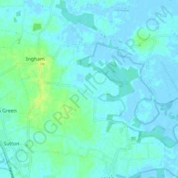 Mapa topográfico Calthorpe Street, altitud, relieve