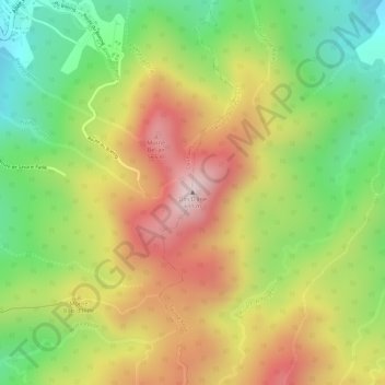 Mapa topográfico Dos D'âne, altitud, relieve