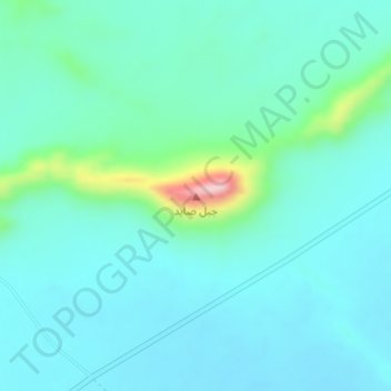 Mapa topográfico Jabal Sayid, altitud, relieve
