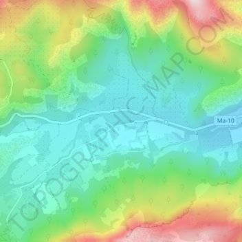 Mapa topográfico vall d'en Marc, altitud, relieve