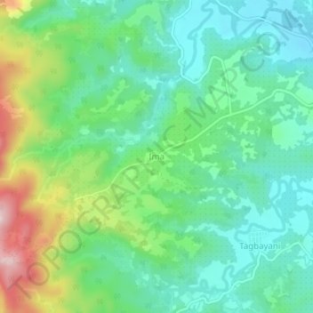 Mapa topográfico Ima, altitud, relieve