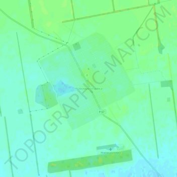 Mapa topográfico Novomykolaivka, altitud, relieve