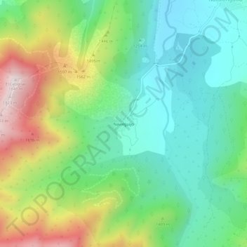 Mapa topográfico Navalguijo, altitud, relieve