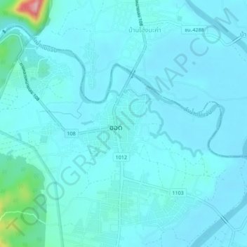 Mapa topográfico Hot District, altitud, relieve