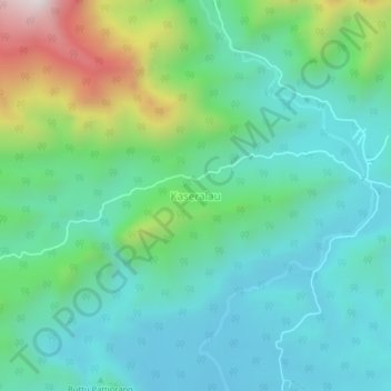 Mapa topográfico Kaseralau, altitud, relieve