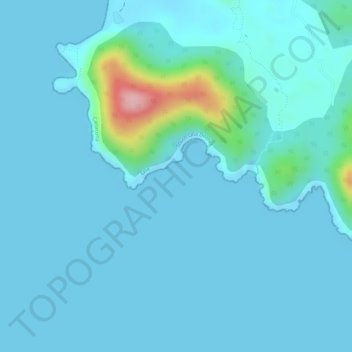Mapa topográfico Turtle rock, altitud, relieve