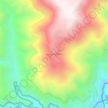 Mapa topográfico Lozaphohemi, altitud, relieve