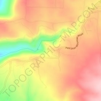 Mapa topográfico Petit Jean State Park, altitud, relieve
