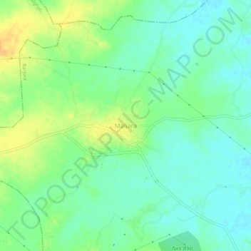 Mapa topográfico Maliara, altitud, relieve