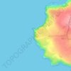 Mapa topográfico Land's End, altitud, relieve