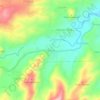 Mapa topográfico Ganeas, altitud, relieve