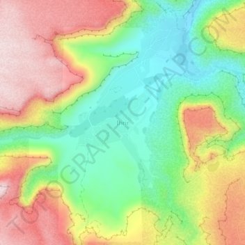 Mapa topográfico Ihrir, altitud, relieve