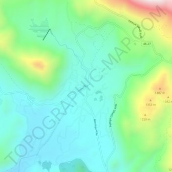 Mapa topográfico Nif, altitud, relieve