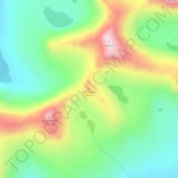 Mapa topográfico Hoggbeitet, altitud, relieve