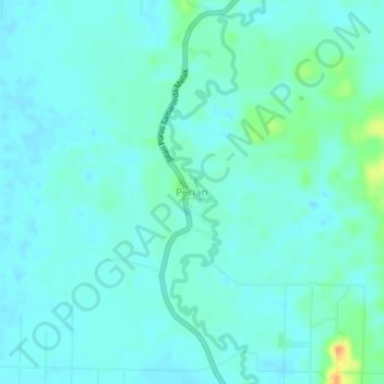 Mapa topográfico Perian, altitud, relieve