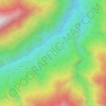 Mapa topográfico Kapu, altitud, relieve
