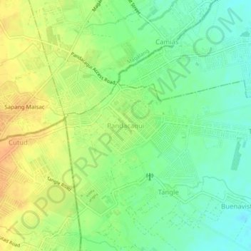 Mapa topográfico Pandacaqui, altitud, relieve