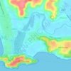 Mapa topográfico Nerul, altitud, relieve