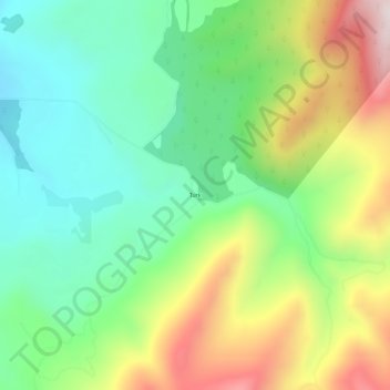 Mapa topográfico Turk, altitud, relieve
