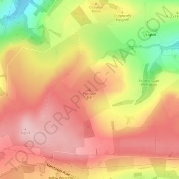 Mapa topográfico Furnace Hill, altitud, relieve