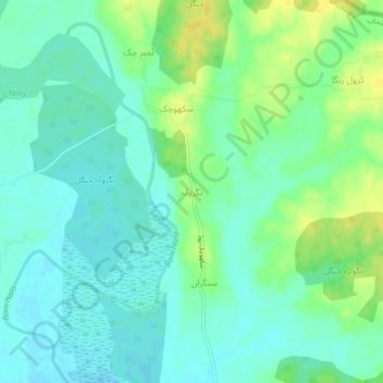 Mapa topográfico Nagrota, altitud, relieve